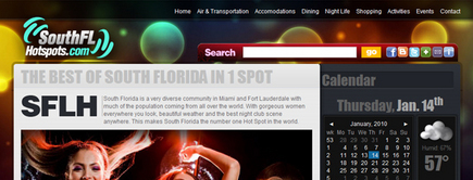 Web developer portfolio: South Florida Hot Spots